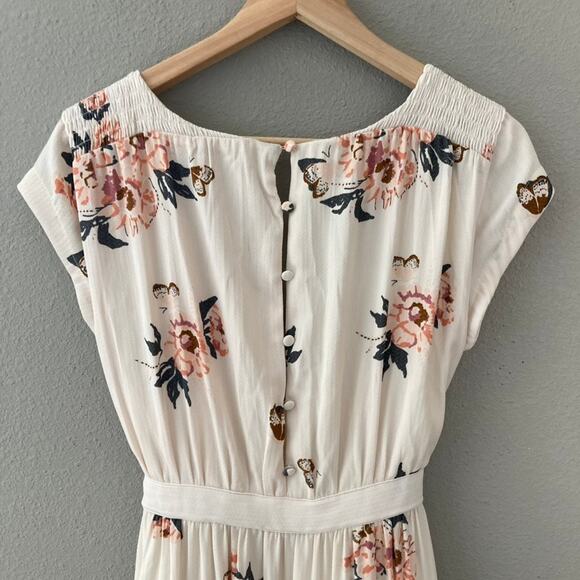 Free People NEW All I Got Printed Maxi Dress - Floral - Ivory Combo - 4 - Picture 7 of 14